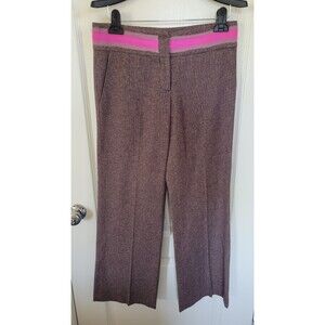 Women's in the NOW Wool Silk Brown and Barbie Pink Dress Pants